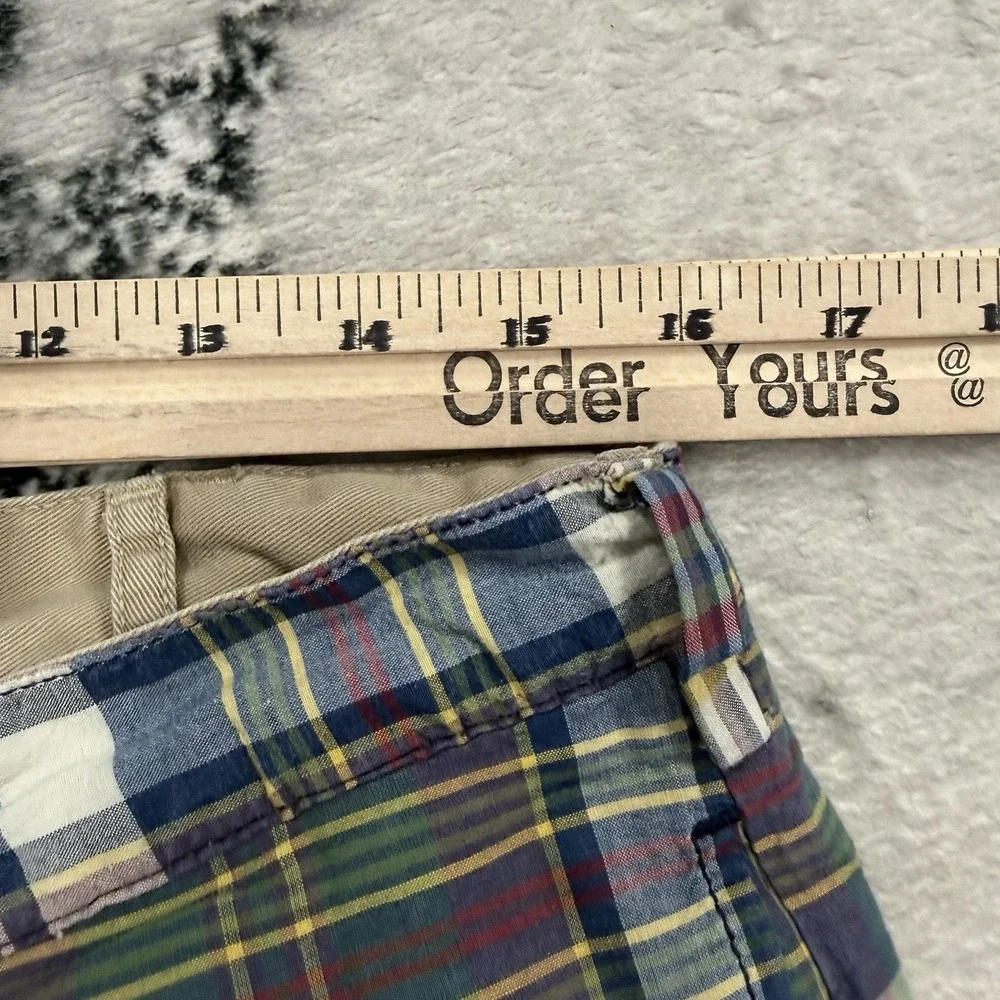 Polo Ralph‎ Lauren Madras Plaid Reversible Shorts Mens Size 34 Preppy Cotton